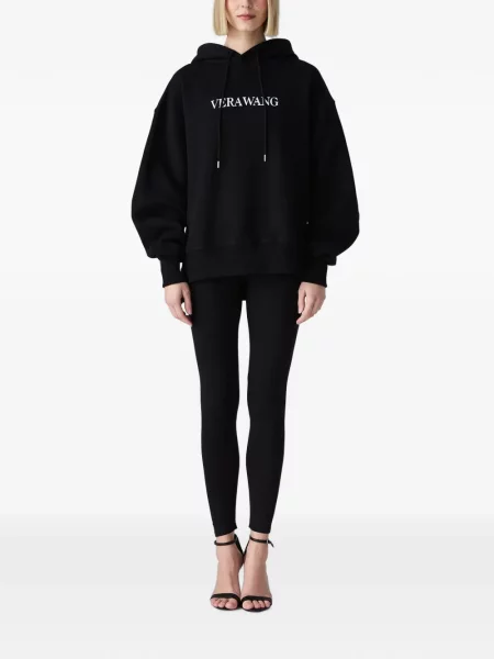 Hanorac cu glugă Vera Wang cu imagine negru