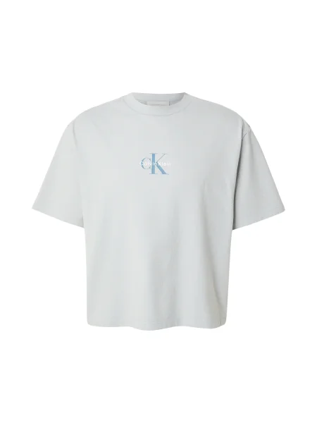 Calvin Klein Jeans Tricou albastru / gri alb