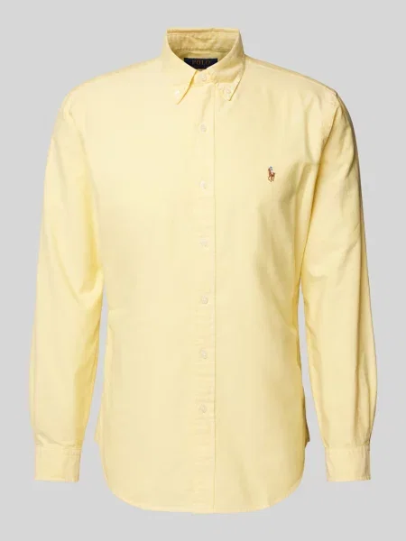 Polo Ralph Lauren koszula regular z kołnierzykiem button-down żółty
