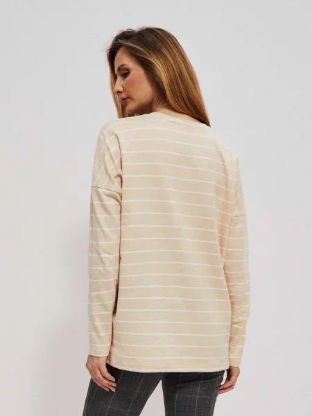 Hanorac cu glugă Moodo cu dungi