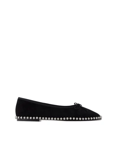 Balerinki Alexander Wang zamszowe czarne