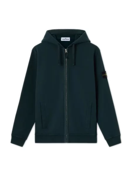Bluza rozpinana Stone Island z kamieniami zielona
