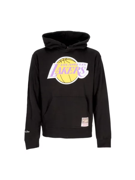 Bluza z kapturem Mitchell & Ness z kapturem z logo czarna