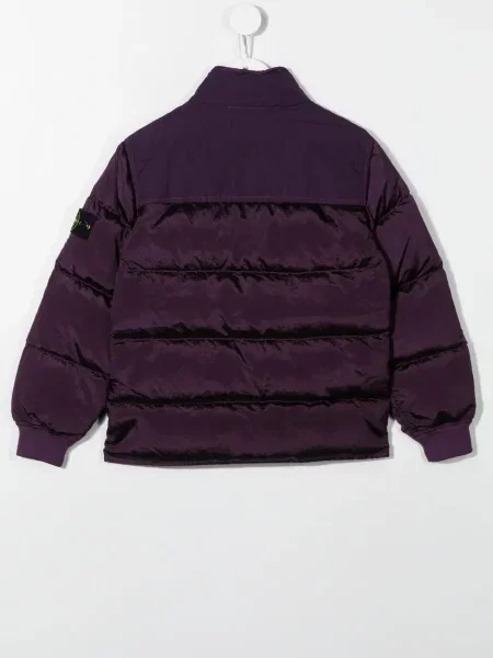 Kurtka puchowa dziecięca Stone Island fioletowa