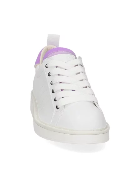 Sneakersy Panchic sznurowane skórzane białe