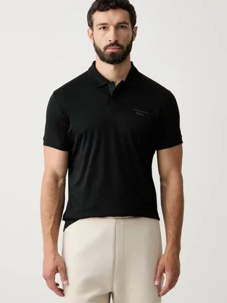 BOSS Tricou polo PS negru