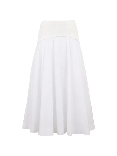 Fustă midi Simkhai până la genunchi alb