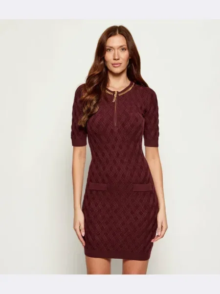 Elisabetta Franchi Rochie cocktail Vișiniu bordo