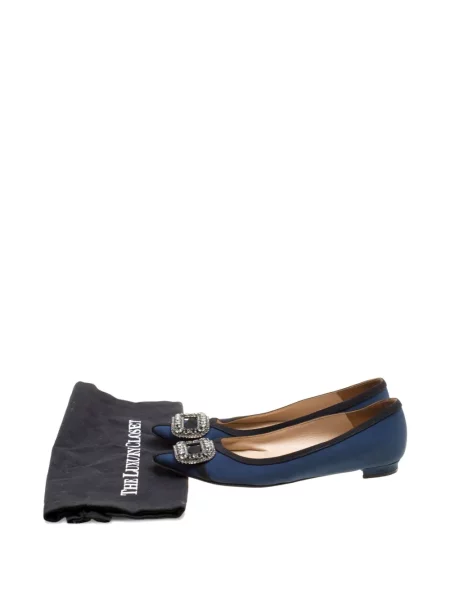 Loafers Manolo Blahnik με αγκράφα με πετραδάκια μπλε