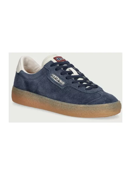 Sneakersy Napapijri skórzane niebieskie