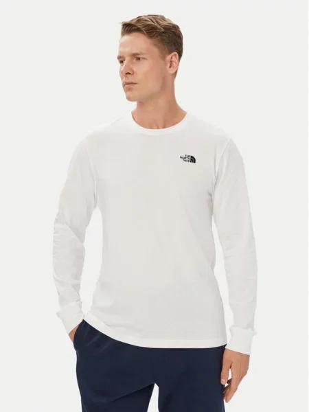 The North Face Majica z dolgimi rokavi Evolution Simple Dome bela