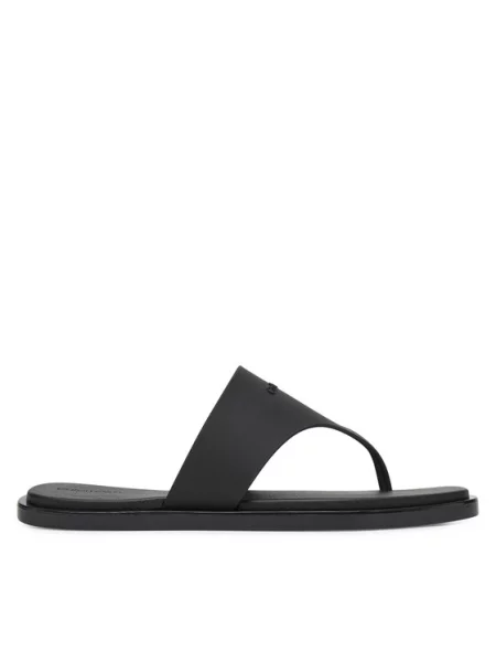 Šlepetės per pirštą Calvin Klein Toepost Tpu Slide juoda