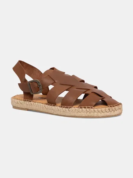 Sandale Fly London din piele maro
