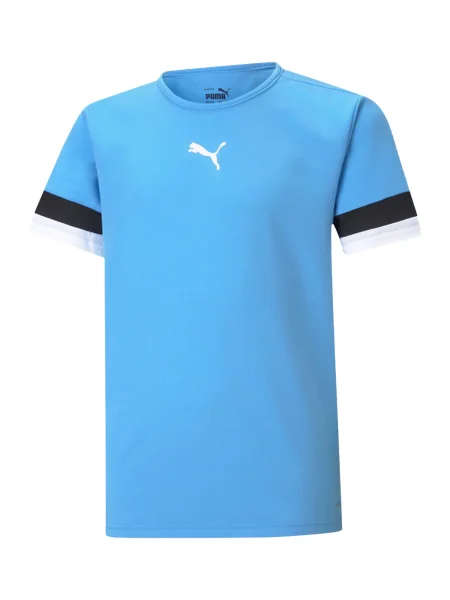 PUMA Funkčné tričko TeamRise azúrová / čierna biela