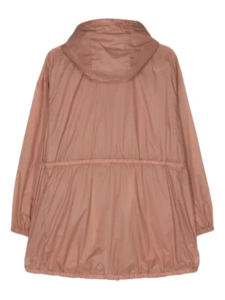 Paltas Moncler su gobtuvu rožinė
