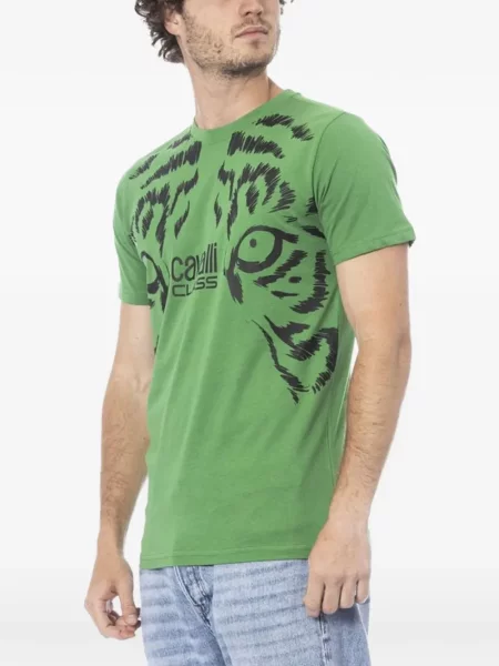 Tricou Cavalli Class cu imagine verde
