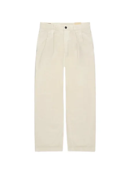 Pantaloni Fortela plisate alb