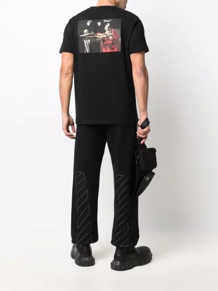 Raštuotas marškinėliai Off-white balta