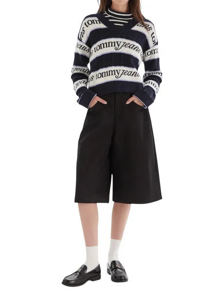 Tommy Jeans Pulover Bleumarin negru