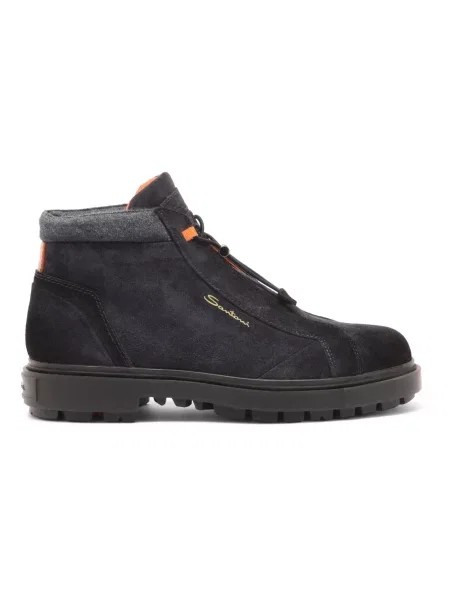 Buty trekkingowe Santoni zamszowe trekkingowe niebieskie