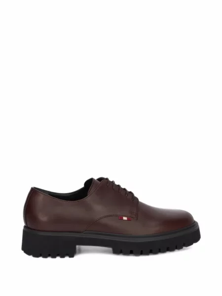 Pantofi derby Bally cu șireturi din piele maro