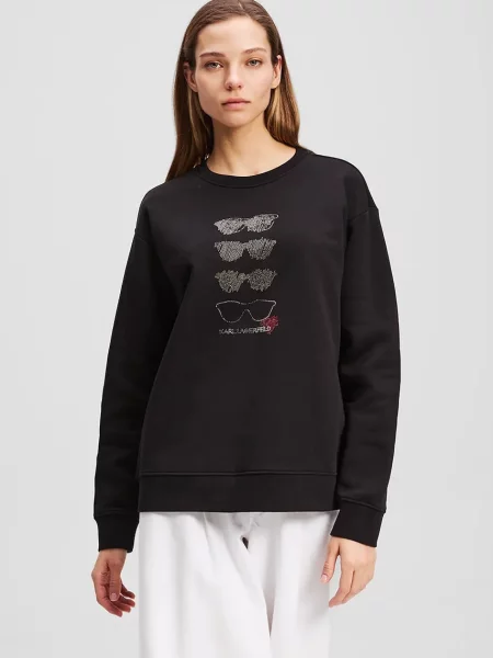 Karl Lagerfeld hanorac de femei cu imprimeu negru