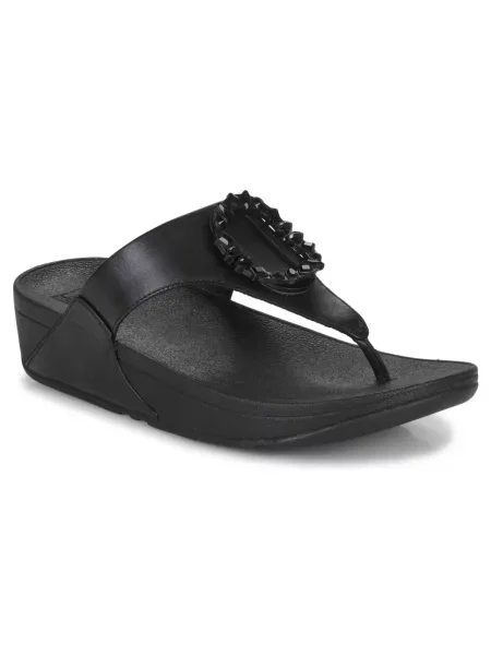 Pantofi Fitflop din piele de cristal negru