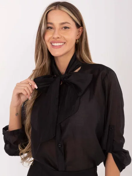 Bluză Factory Price cu funde negru