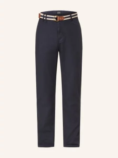 Scotch & Soda Chino Kalhoty Warren Extra Slim Fit tmavě modrá krémová béžová