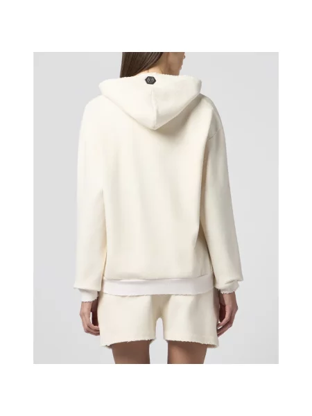 Bluza z kapturem Philipp Plein do tenisa beżowa