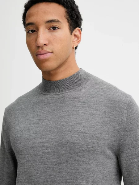 Calvin Klein gyapjú pulóver szürke