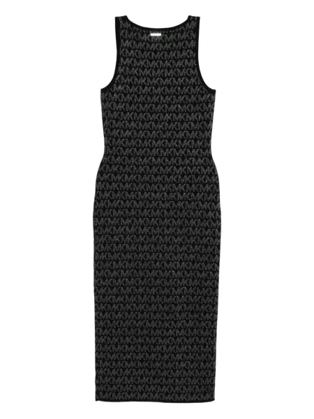 Rochie midi Michael Kors din jacard până la genunchi de costum negru