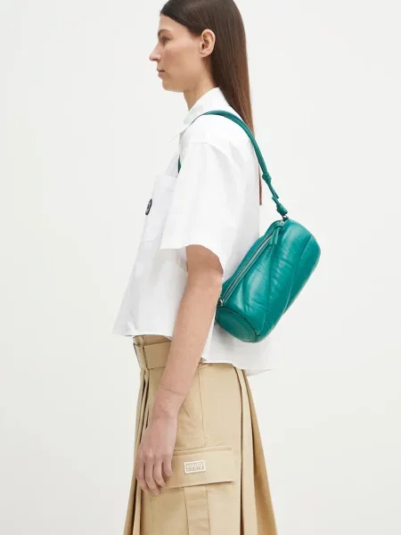 Fiorucci geantă Leather Mella verde