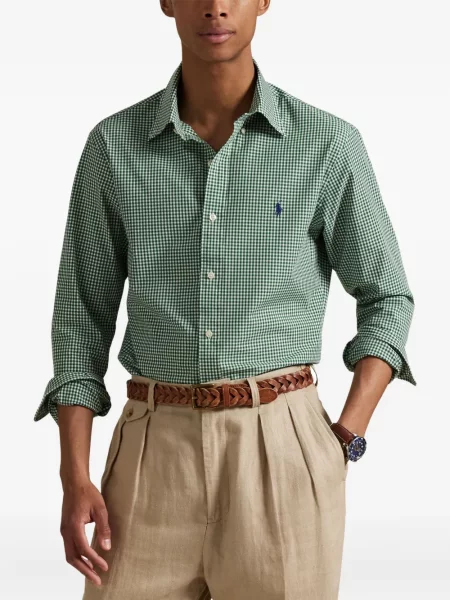Μικρός κασκέτο Polo Ralph Lauren με χαμηλή μέση υφαίνω διαγωνίως πράσινο