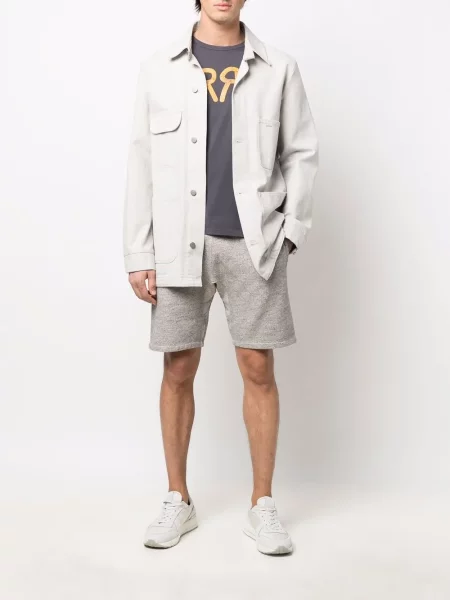 Krátké tričko Ralph Lauren Rrl s potiskem modré