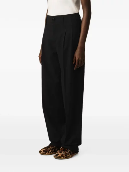 Pantaloni Ami Paris de lână negru