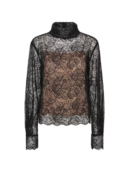 Lung rochie midi Rotate Birger Christensen din dantelă negru