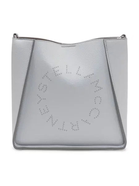 Torebka Stella Mccartney skórzana z logo szara