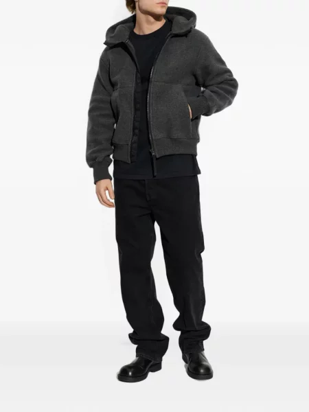 Geacă Canada Goose cu glugă gri