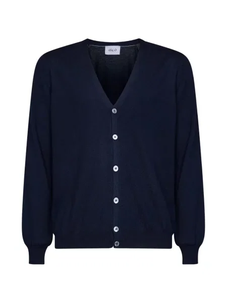 Cardigan D4.0 cu decolteu în V albastru
