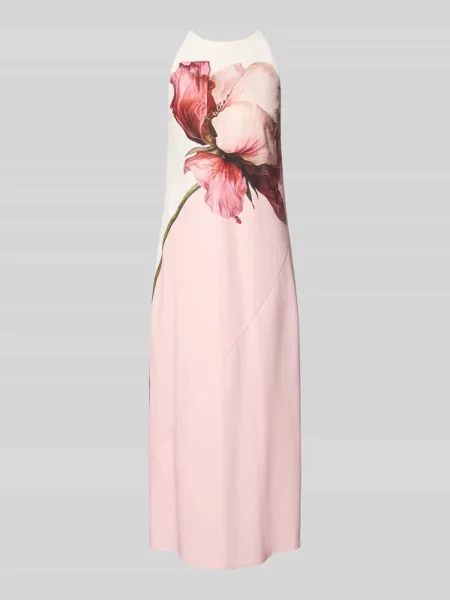 Sukienka midi z kwiatowym nadrukiem na całej powierzchni model Lowela' Ted Baker różowa