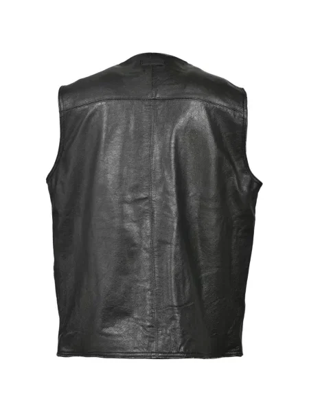 Vestă Breath din piele grunge negru