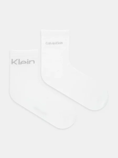 Чорапи Calvin Klein Jeans 2 чифта бяло