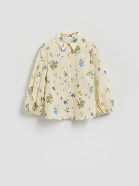 Reserved Cămașă din cu imprimeu floral roz