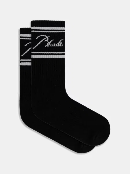 RHUDE șosete Script logo negru