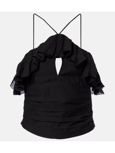 Top Marant Etoile cu gât halter negru
