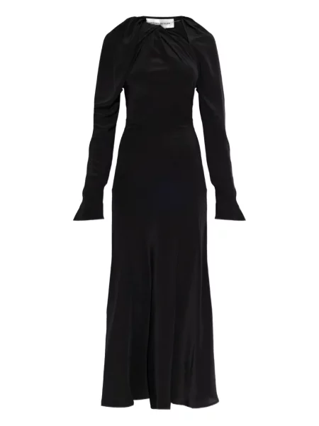 Rochie maxi Victoria Beckham până la genunchi de costum negru