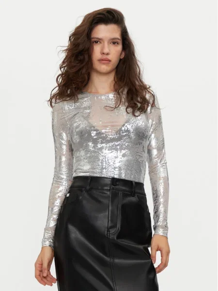 Noisy May Bluză Lucia argintiu