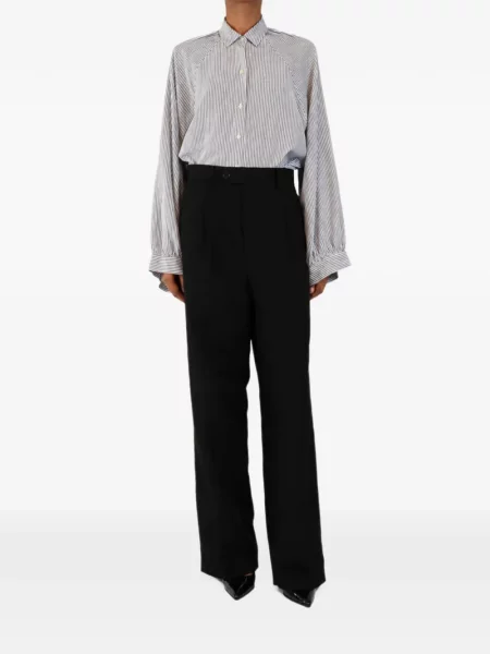 Pantaloni Auralee cu talie înaltă negru