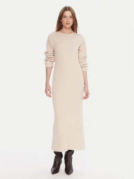 Трикотажное платье Kontatto бежевое